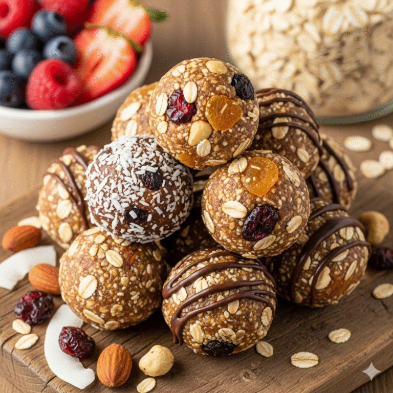 Bolitas Energéticas de Avena y Fruta