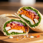 wrap de pollo y vegetales