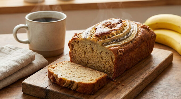 Pan de Plátano Casero Fácil y Esponjoso